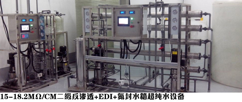 15-18MΩ/CM二级反渗透+EDI超纯水设备